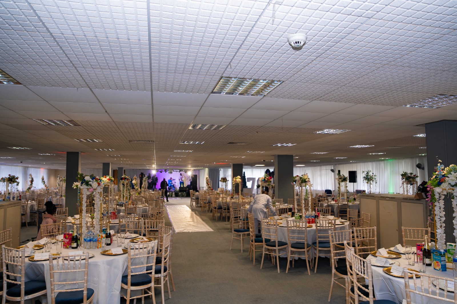 Grand Hall arranged for a wedding reception