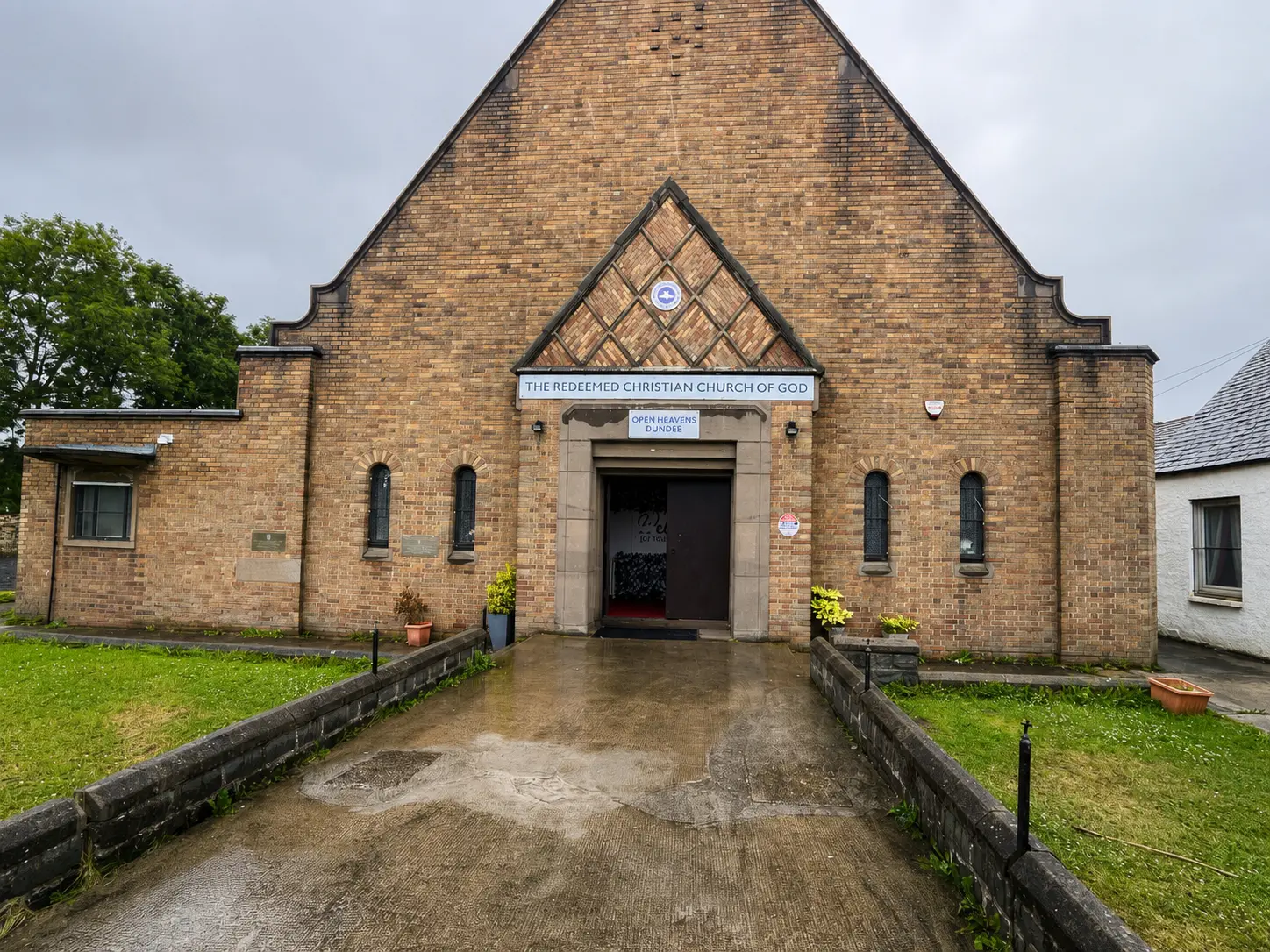 Front entrance of Open Heavens Christian Centre on Graham Street