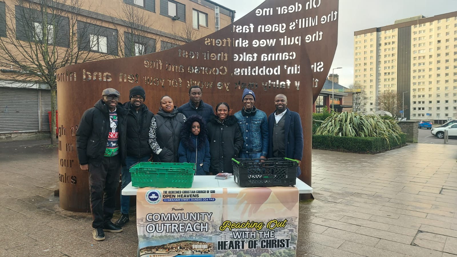 Open Heavens Dundee community outreach volunteers in the city