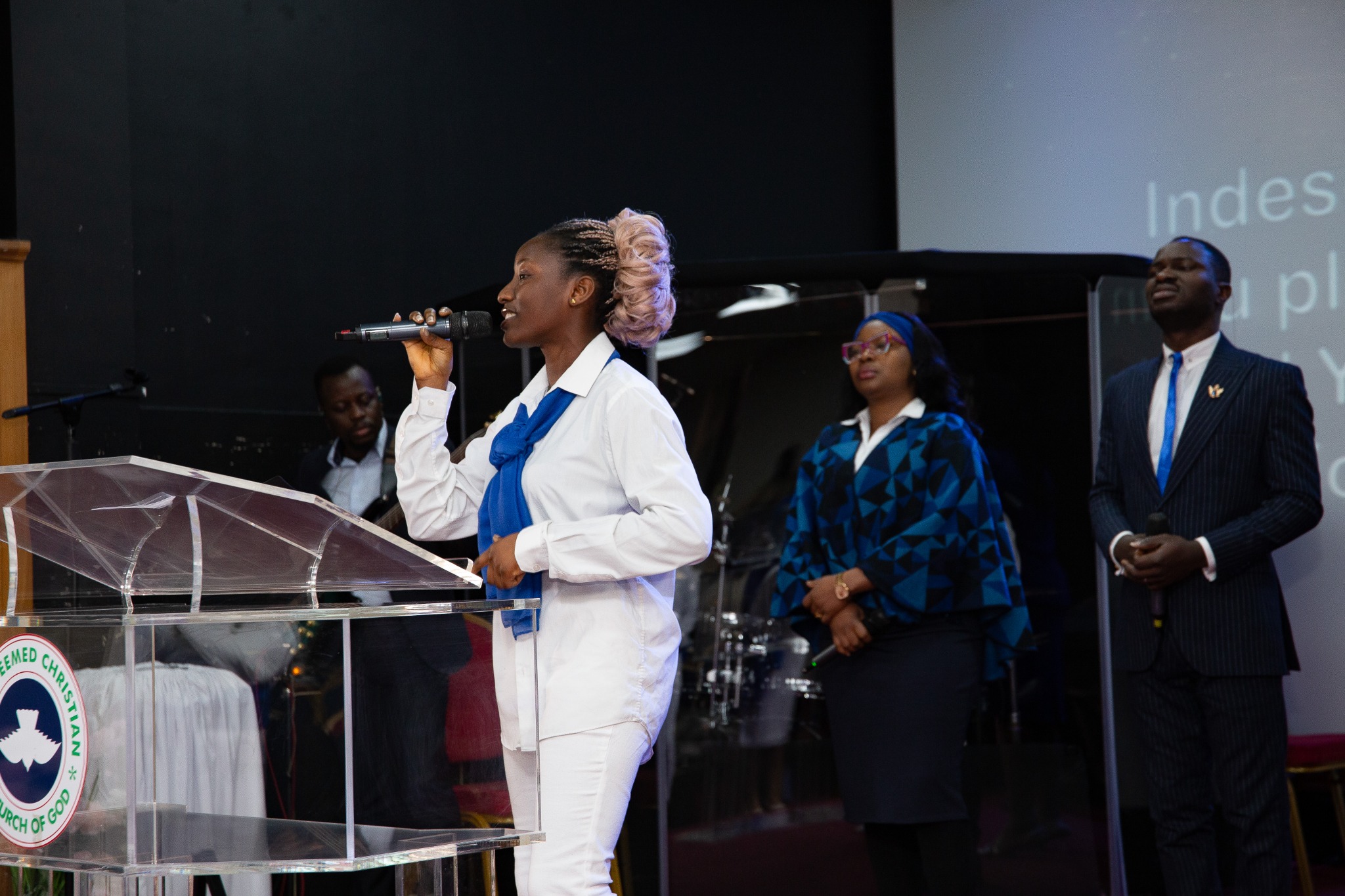 The worship team leading a service at Open Heavens Dundee
